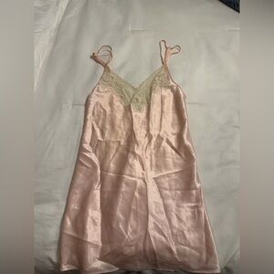 Oscar de la Renta nightgown slip dress satin thin chemise lace trim size XS